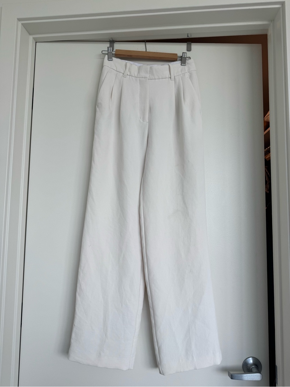 Wilfred White Wide-Leg High-Rise Trousers